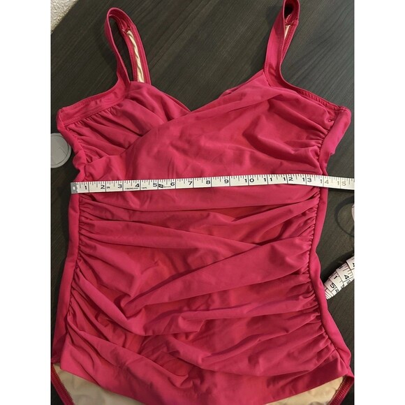 Miraclesuit Rock Solid Cherie One Piece Swimsuit Hot Pink Size 12/14 - Picture 3 of 6